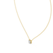 Princess cut solitaire diamond pendant in gold with lab grown diamond by Signora Jewels
