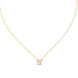 Princess cut solitaire diamond pendant in gold with lab grown diamond by Signora Jewels