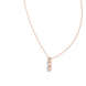 Three stone diamond pendant in gold with lab grown diamonds by Signora Jewels