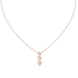 Three stone diamond pendant in gold with lab grown diamonds by Signora Jewels