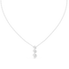 Three stone diamond pendant in gold with lab grown diamonds by Signora Jewels