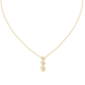 Three stone diamond pendant in gold with lab grown diamonds by Signora Jewels