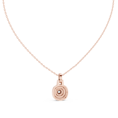 Cushion halo diamond pendant in gold with lab grown diamonds by Signora Jewels