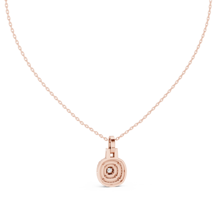 Cushion halo diamond pendant in gold with lab grown diamonds by Signora Jewels