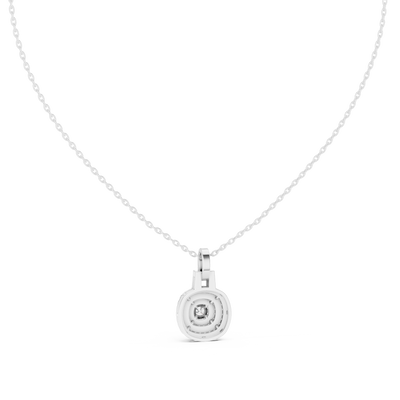 Cushion halo diamond pendant in gold with lab grown diamonds by Signora Jewels