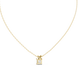 Princess cut solitaire diamond pendant in gold with lab grown diamond by Signora Jewels