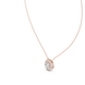 Round halo diamond pendant in gold with lab grown diamonds by Signora Jewels