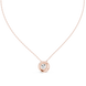 Round halo diamond pendant in gold with lab grown diamonds by Signora Jewels