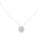 Round halo diamond pendant in gold with lab grown diamonds by Signora Jewels