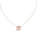 Cushion cut halo diamond pendant in gold with pear cut lab grown diamonds by Signora Jewels