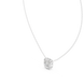 Cushion cut halo diamond pendant in gold with pear cut lab grown diamonds by Signora Jewels