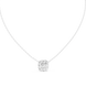 Cushion cut halo diamond pendant in gold with pear cut lab grown diamonds by Signora Jewels