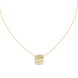 Cushion cut halo diamond pendant in gold with pear cut lab grown diamonds by Signora Jewels