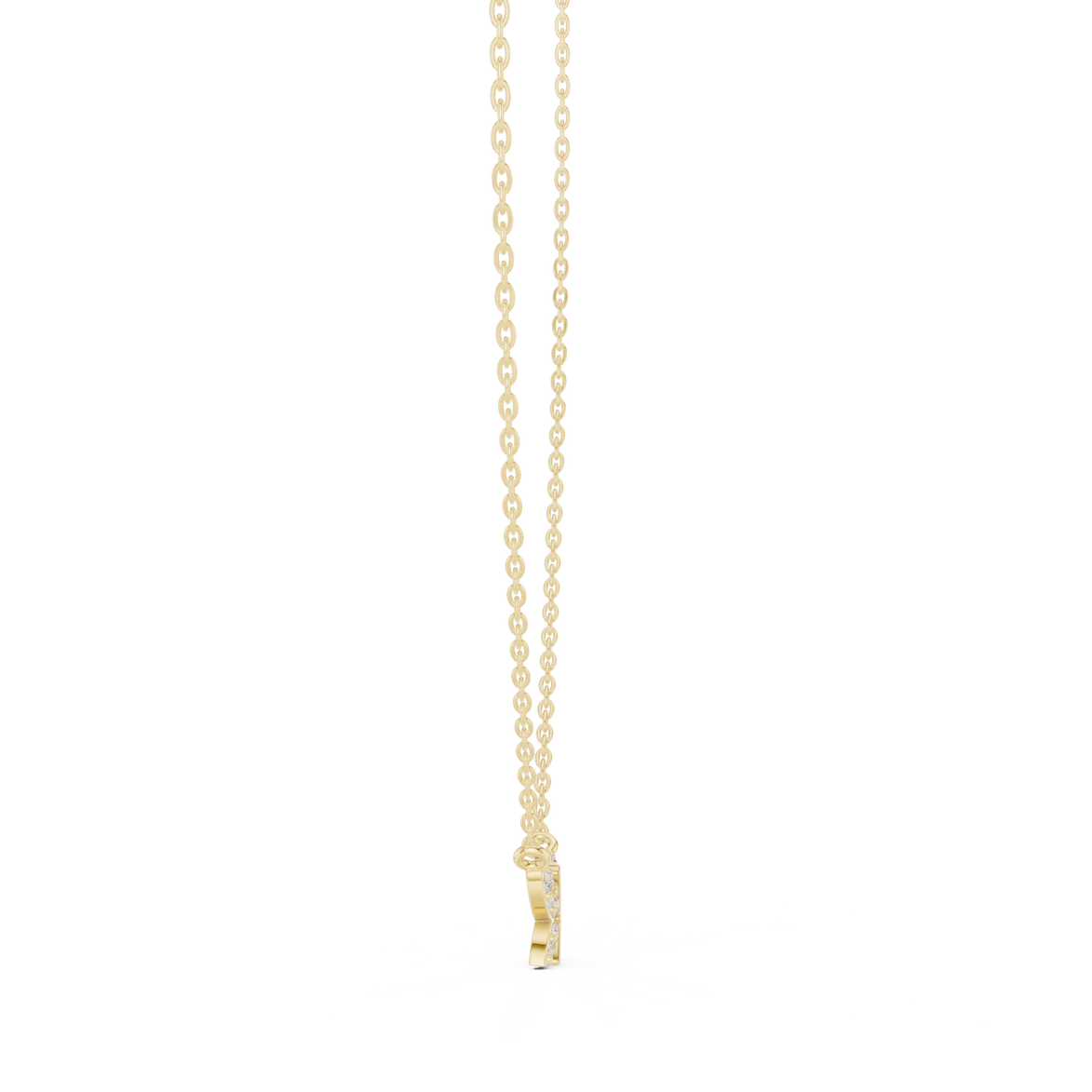 Butterfly diamond pendant in gold with lab grown diamonds by Signora Jewels