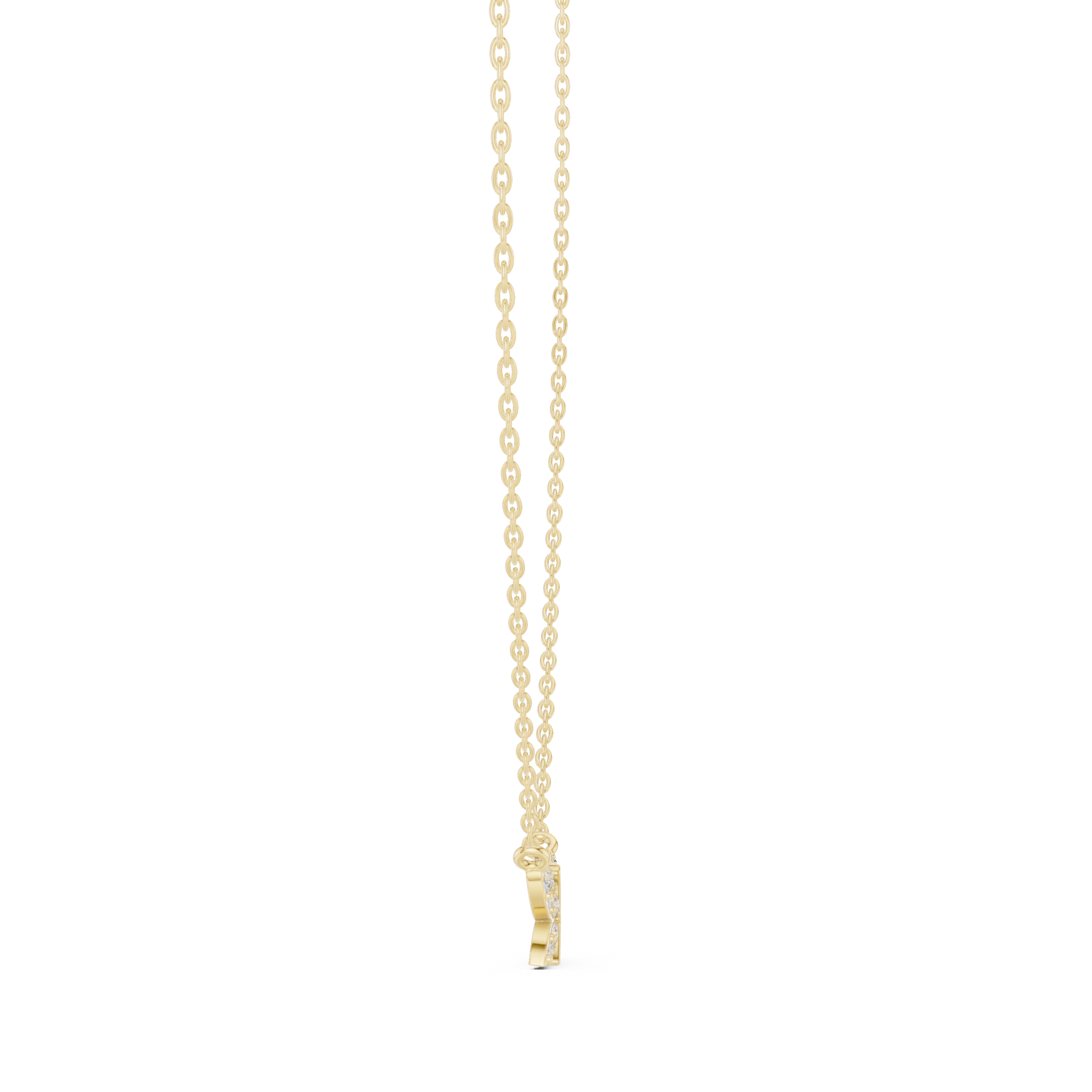 Butterfly diamond pendant in gold with lab grown diamonds by Signora Jewels