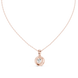 Minimal round halo diamond pendant in gold with lab grown diamonds by Signora Jewels