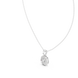 Minimal round halo diamond pendant in gold with lab grown diamonds by Signora Jewels