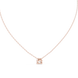 Minimal emerald cut solitaire diamond pendant in gold with lab grown diamond by Signora Jewels
