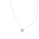 Minimal emerald cut solitaire diamond pendant in gold with lab grown diamond by Signora Jewels
