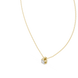 Minimal emerald cut solitaire diamond pendant in gold with lab grown diamond by Signora Jewels
