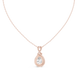 Elegant pear halo diamond pendant in gold with lab grown diamonds by Signora Jewels