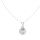 Elegant pear halo diamond pendant in gold with lab grown diamonds by Signora Jewels