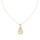 Elegant pear halo diamond pendant in gold with lab grown diamonds by Signora Jewels