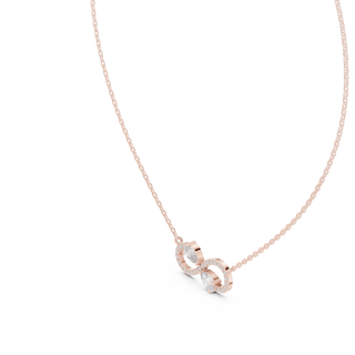 infinity diamond pendant in rose gold
