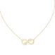 Elegant infinity pear diamond pendant in gold with lab grown diamonds by Signora Jewels