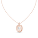 Elegant oval halo diamond pendant in gold with lab grown diamonds by Signora Jewels
