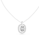 Elegant oval halo diamond pendant in gold with lab grown diamonds by Signora Jewels