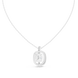 Elegant oval halo diamond pendant in gold with lab grown diamonds by Signora Jewels