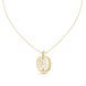 Elegant oval halo diamond pendant in gold with lab grown diamonds by Signora Jewels