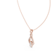 Elegant infinity diamond pendant in gold with pear and marquise lab grown diamonds by Signora Jewels