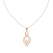 Elegant infinity diamond pendant in gold with pear and marquise lab grown diamonds by Signora Jewels