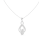 Elegant infinity diamond pendant in gold with pear and marquise lab grown diamonds by Signora Jewels