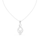 Elegant infinity diamond pendant in gold with pear and marquise lab grown diamonds by Signora Jewels