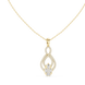 Elegant infinity diamond pendant in gold with pear and marquise lab grown diamonds by Signora Jewels