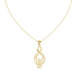 Elegant infinity diamond pendant in gold with pear and marquise lab grown diamonds by Signora Jewels