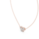 Modern pear and round diamond pendant in gold with lab grown diamonds by Signora Jewels