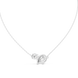 Modern pear and round diamond pendant in gold with lab grown diamonds by Signora Jewels
