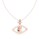 Luxury evil eye diamond pendant in gold with lab grown diamonds by Signora Jewels