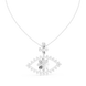 Luxury evil eye diamond pendant in gold with lab grown diamonds by Signora Jewels