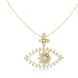 Luxury evil eye diamond pendant in gold with lab grown diamonds by Signora Jewels