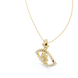 Luxury evil eye diamond pendant in gold with lab grown diamonds by Signora Jewels