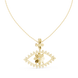 Luxury evil eye diamond pendant in gold with lab grown diamonds by Signora Jewels