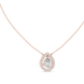 Elegant pear halo diamond pendant in gold with lab grown diamonds by Signora Jewels