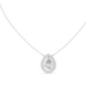 Elegant pear halo diamond pendant in gold with lab grown diamonds by Signora Jewels
