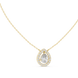 Elegant pear halo diamond pendant in gold with lab grown diamonds by Signora Jewels
