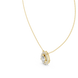 Elegant pear halo diamond pendant in gold with lab grown diamonds by Signora Jewels